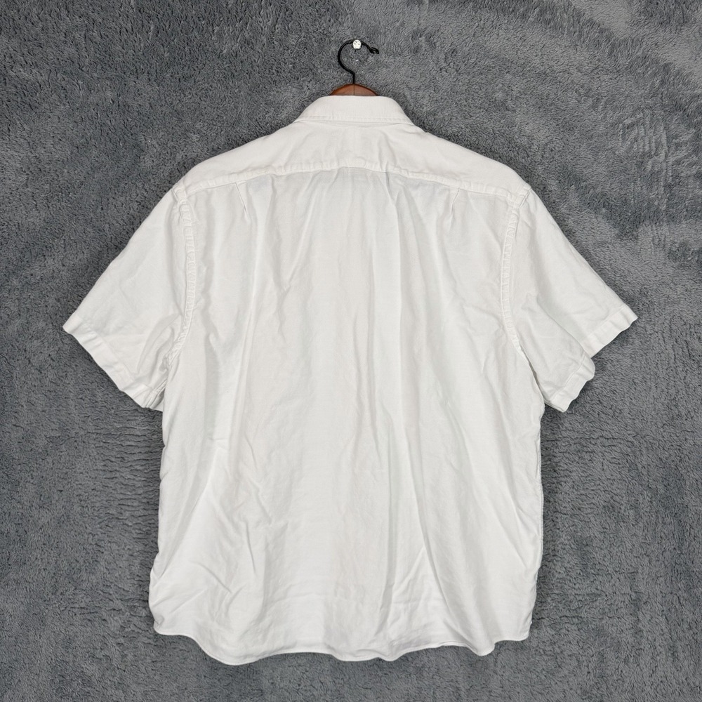 Proper Cloth Shirt Mens XL White 100% Cotton Short Sleeve Button Up - Picture 2 of 7